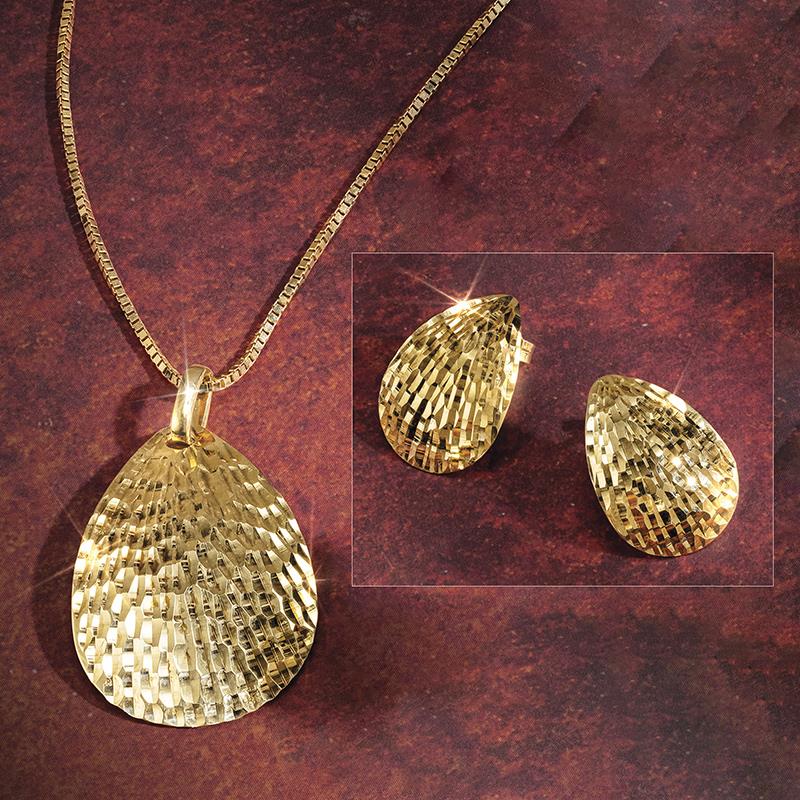 Athena's Shield Necklace & Earrings